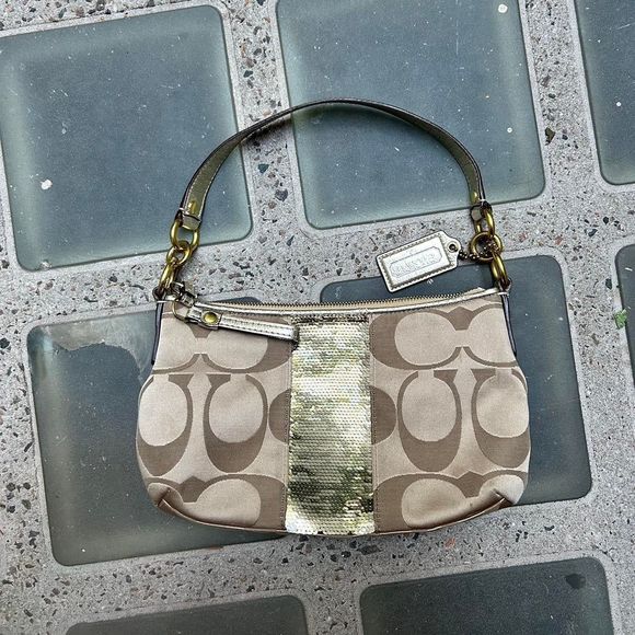 Coach x Poppy - Signature Sequin Stripe Mini Bag - Picture 2 of 3
